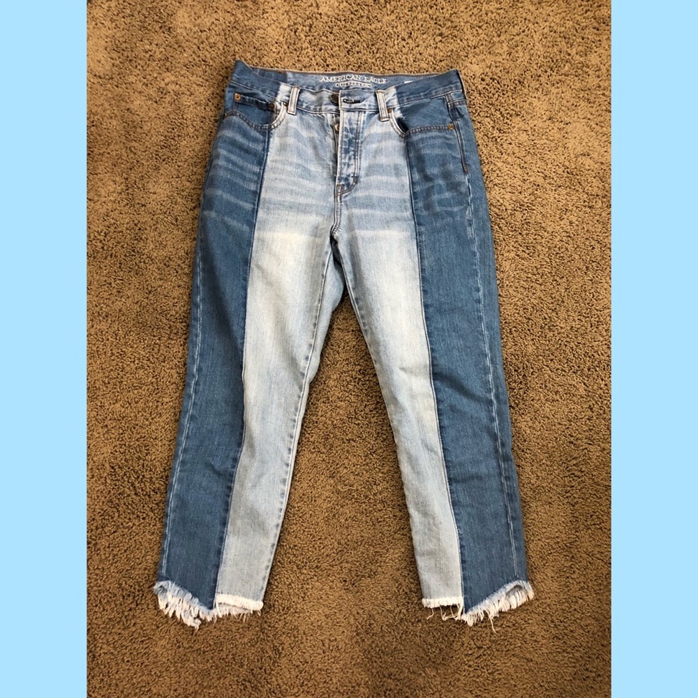 American Eagle vintage two toned jeans